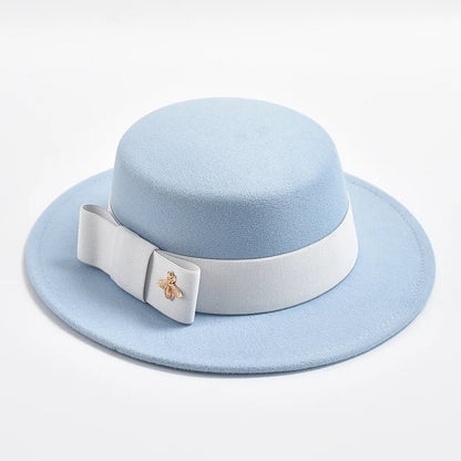 Women's Fedora Hat with Bow - HAT MARTS