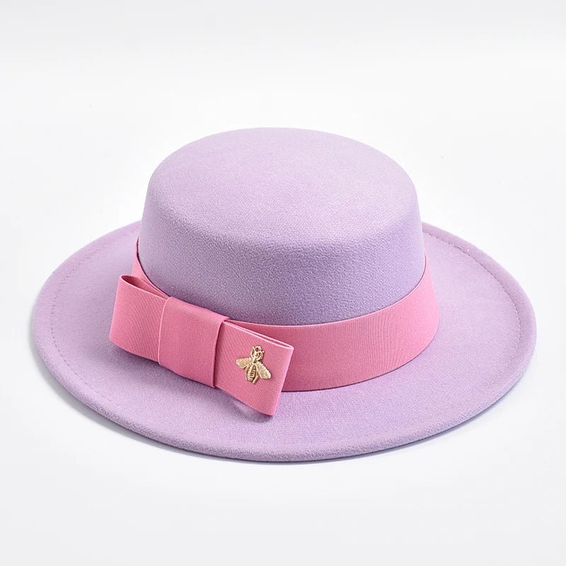 Women's Fedora Hat with Bow - HAT MARTS