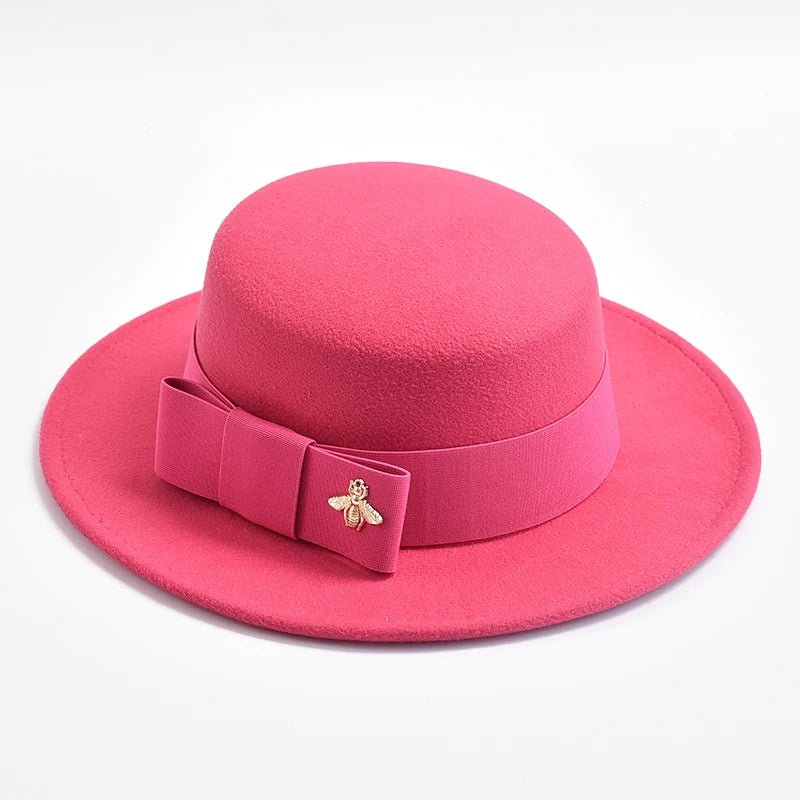 Women's Fedora Hat with Bow - HAT MARTS