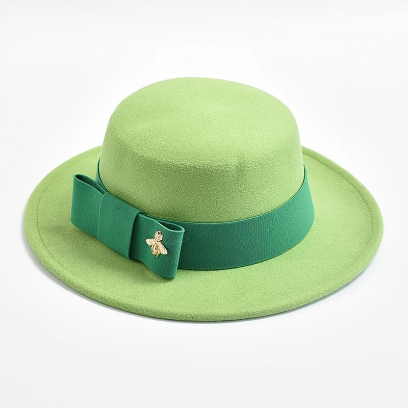 Women's Fedora Hat with Bow - HAT MARTS