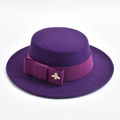 Women's Fedora Hat with Bow - HAT MARTS