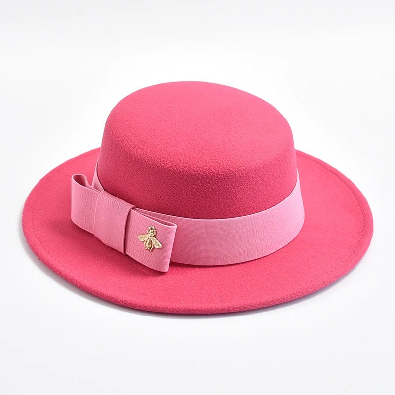 Women's Fedora Hat with Bow - HAT MARTS