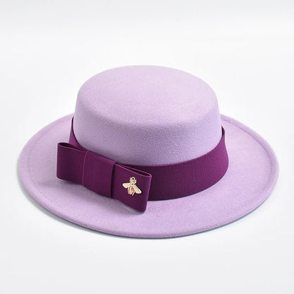 Women's Fedora Hat with Bow - HAT MARTS