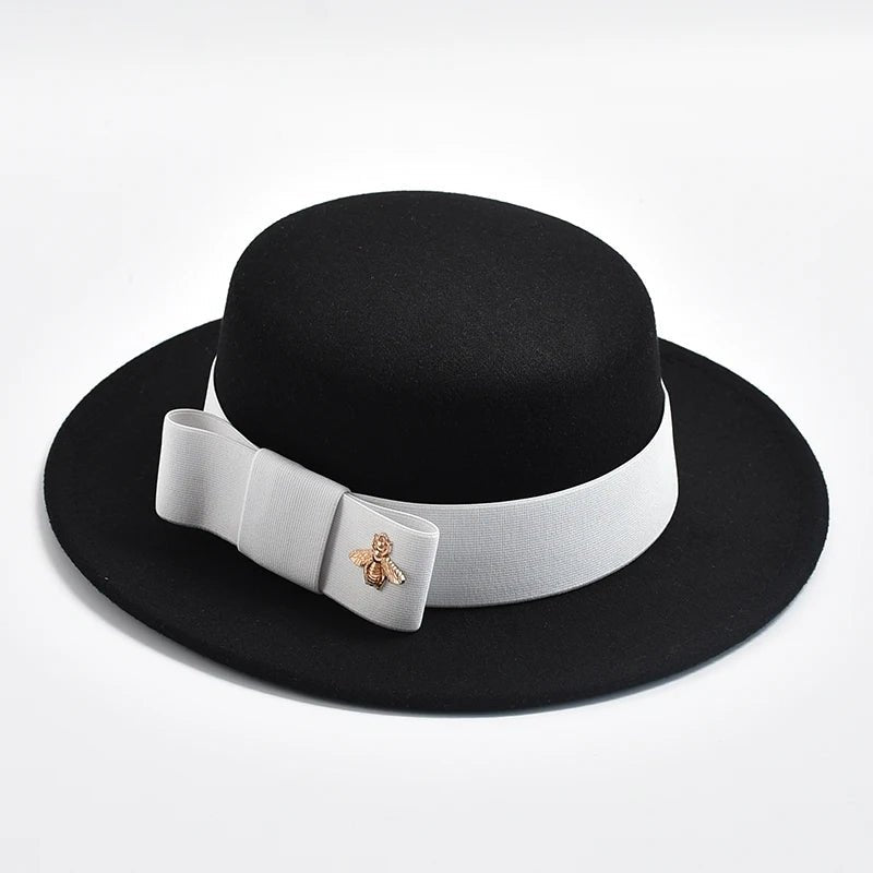 Women's Fedora Hat with Bow - HAT MARTS