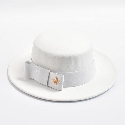 Women's Fedora Hat with Bow - HAT MARTS