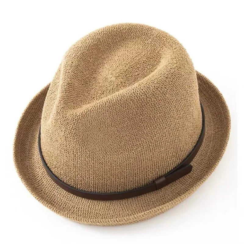 Women's Fedora - Knitted, Breathable, Belt, Summer Hat - HAT MARTS