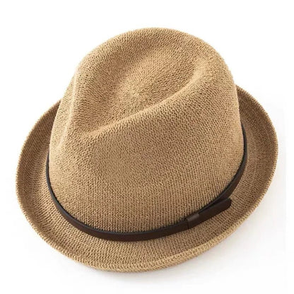 Women's Fedora - Knitted, Breathable, Belt, Summer Hat - HAT MARTS