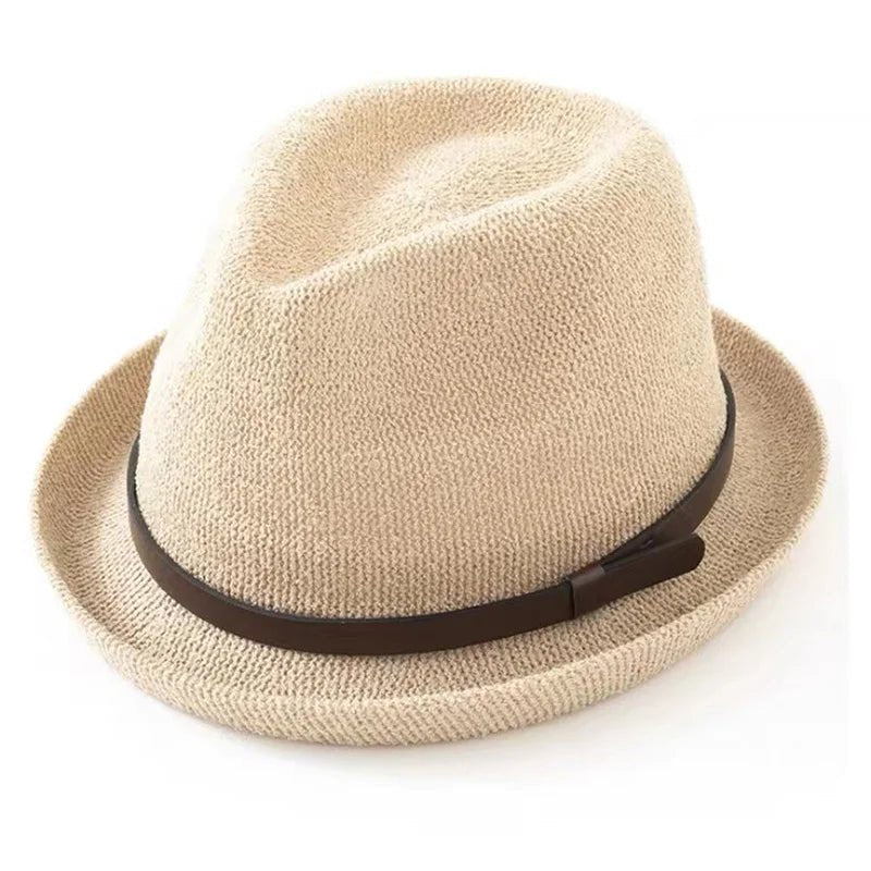 Women's Fedora - Knitted, Breathable, Belt, Summer Hat - HAT MARTS