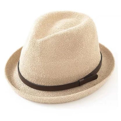 Women's Fedora - Knitted, Breathable, Belt, Summer Hat - HAT MARTS