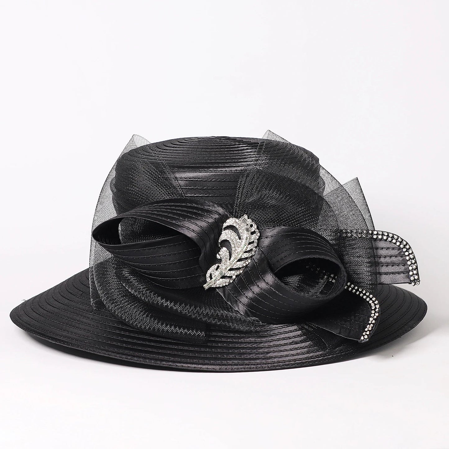 Women's Formal Bowler Hat with Bow