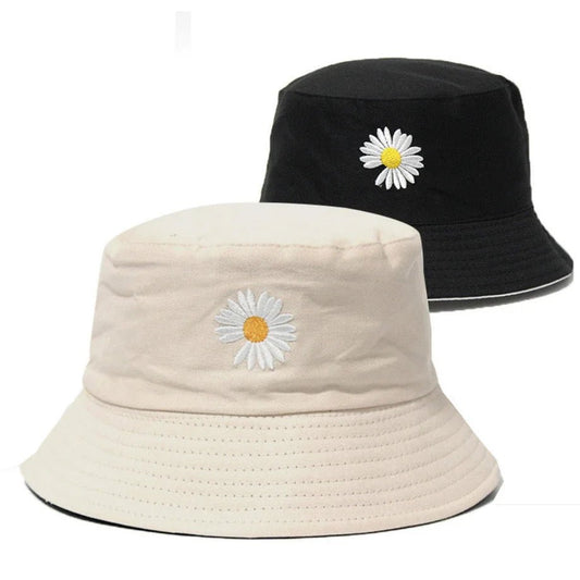 Women's Reversible Bucket Hat with Daisy Print - HAT MARTS