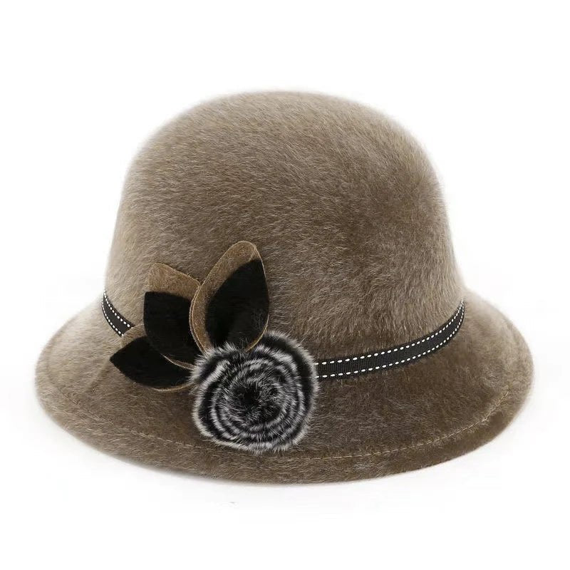 Wool Dome Hat with Bow - HAT MARTS