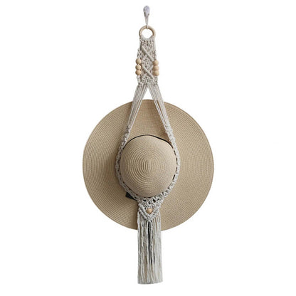 Woven Boho Hat Hanger, Wall Mounted